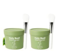 Holy Basil Bubble Deep Cleansing Mask, Holy Basil Bubble Deep Mask 90g, Gently Bubbles for Dee Cleansing, Purifies Pores & Blackheads (2pc)
