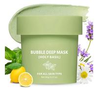 Holy Basil Bubble Deep Mask - Blackhead Remover Mud Mask For Deep Cleansing, Skincare Bubble Wash-Off Pack, Korean Clay Mask For Pores - Deep Pore Purifying Treatment, Foaming Face Masks Skincare