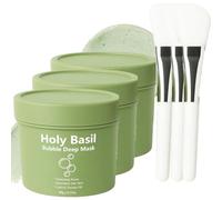 Holy Basil Bubble Deep Mask, Holy Basil Bubble Deep Cleansing Mask, Green Cleaning Facial Mask, Gently Bubbles for Deep Cleansing, Purifies Pores & Blackheads, Oil Control & Glowing Skin (3PCS)