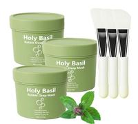 Holy Basil Bubble Deep Mask, Holy Carbonated Water Bubbles Gently for Deep Cleansing, Purifies Pores & Blackheads, Nourishes The Skin, Control Excess Oil 90g (3)