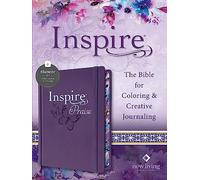 Holy Bible: Inspire Praise Bible Nlt, Filament-enabled Edition Leatherlike, Purple - the Bible for Coloring & Creative Journaling