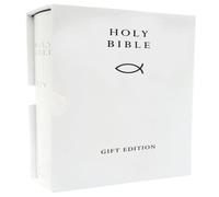 HOLY BIBLE: King James Version (KJV) White Compact Gift Edition Leather / fine binding Book Collins UK Multi One Size