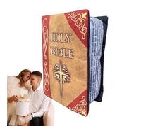 Holy Bible Pillow Book Plush - Pillow Decor Opens To Reveal Verses Soft | Books Pillows, Holy Pilloww Book Classic Plush Toy, Openable Books Plushs Pillows, Children's Bible Toy