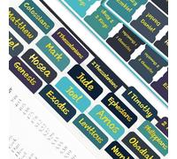Holy Bible Tabs for Women and Men, 66 Laminated Position Index Tabs, Large Print Easy-to-Read Bible Markers, Study Bible Book Labels for Quick Navigation. Dark Green