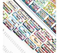 Holy Bible Tabs for Women and Men, 66 Laminated Position Index Tabs, Large Print Easy-to-Read Bible Markers, Study Bible Book Labels for Quick Navigation. Stained Glass