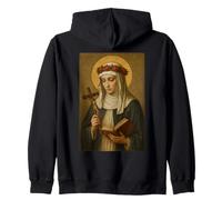 Holy Catholic Icon of Saint Catherine Of Siena Zip Hoodie