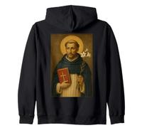 Holy Catholic Icon of St. Dominic de Guzman Zip Hoodie