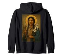 Holy Catholic Icon of St. Kateri Tekakwitha Zip Hoodie