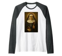 Holy Catholic Icon of St. Katharine Drexel Raglan Baseball Tee