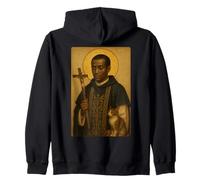 Holy Catholic Icon of St. Martin de Porres Zip Hoodie