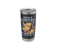 Holy Cheese Crust Funny Garlic Bread Pizza Lover Humor Stainless Steel Insulated Tumbler
