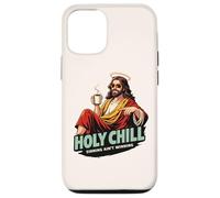 Holy Chill Funny Jesus Coffee Humor Sinning Ain't Winning Case for iPhone 12/12 Pro