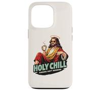 Holy Chill Funny Jesus Coffee Humor Sinning Ain't Winning Case for iPhone 13 Pro