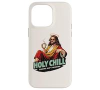 Holy Chill Funny Jesus Coffee Humor Sinning Ain't Winning Case for iPhone 14 Pro Max