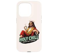 Holy Chill Funny Jesus Coffee Humor Sinning Ain't Winning Case for iPhone 15 Pro