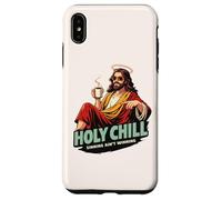 Holy Chill Funny Jesus Coffee Humor Sinning Ain't Winning Case for iPhone XS Max