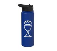 Holy Communion Chalice Bread Faith Graphic Stainless Steel Insulated Water Bottle
