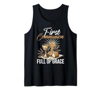 Holy Communion, First Communion Full of Grace, Christian Tank Top