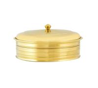 Holy Communion Tray for Churches with Lid, Premium Stainless Steel PVD Golden Polished Communion 40 Cup Wine Serving Ware Set, Includes 40 Reusable Communion Cups, Church Communion Tray, Pack of 1