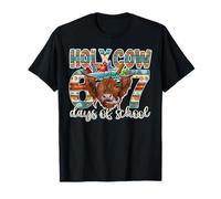 Holy Cow 67 Days of School Funny Six Seven Meme Groovy T-Shirt