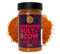 Holy Cow BBQ Beef Rub - 100% Natural BBQ Seasoning - Packs Amazing Flavour Into Any Cut Of Beef For Wonderful BBQ And Grill Dishes - Perfectly Balanced Blend Of Spices - Large Jar (210g)