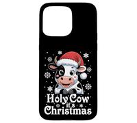Holy Cow It's Christmas Cartoon Farm Animal Outfit Xmas Cow Case for iPhone 15 Pro Max