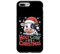 Holy Cow It's Christmas Cartoon Farm Animal Outfit Xmas Cow Case for iPhone 7 Plus/8 Plus