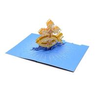Holy Cross 3D Pop Up Card, Greetings Card, Handmade Card for Blessing Prayer Resurrection Religious Baptism Faith Ordination Chirstening, Gift for Friends and Family (Holy Cross 2)