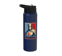 Holy Crusader Armor Templar Deus Vult Knight Stainless Steel Insulated Water Bottle