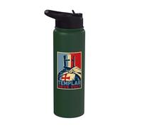 Holy Crusader Armor Templar Deus Vult Knight Stainless Steel Insulated Water Bottle