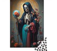 Holy Death with Rose Globe 1000 Piece Jigsaw Puzzle, 70x50cm/1000pcs, for Adults, Screen-Free Activity, Relaxing Indoor Time And Puzzle Lovers