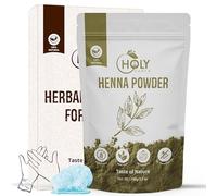 Holy Earth 100% Pure Henna Powder 100g - Organic, Chemical-Free Hair Dye with Free Gloves & Shower Cap | Natural Conditioner | Vegan, Non-GMO, Gluten-Free | Resealable Pack