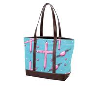 Holy Easter Cross-1035 Shoulder Purses for Women Large Soft Washed Leather Purses and Durable Handbags, Multicolor 09, 33.8x12x31cm/13.3x4.7x12.2 in