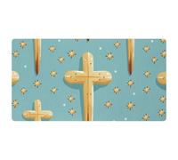 Holy Easter Cross-1110 Deluxe Kitchen Mats for Floor,Machine Washable & Waterproof, Quick Dry & Non-Slip Floor Comfort Mats with Retro Vintage Design
