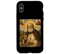 Holy Eastern Orthodox Icon of St Seraphim Case for iPhone X/XS