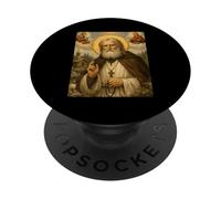 Holy Eastern Orthodox Icon of St Seraphim PopSockets Adhesive PopGrip