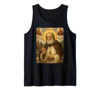 Holy Eastern Orthodox Icon of St Seraphim Tank Top