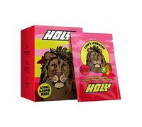 HOLY Energy Gaming Booster 10 Tasting Box “Lion's Lemonade” with Mango & Kiwi Flavour Powder | 10 portions with NewCaff & Green Tea Extract | Focus Drink | Vegan with 100% natural fruit flavours