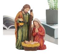 Holy Family Christmas Figurine - Resin Nativity Sculpture | Religious Statues of Jesus, Mary and Joseph for Housewarming, Christmas Decoration, Nativity Scene Figurine for Presentation