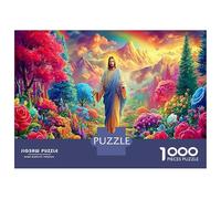 Holy Family Cognitive Development Puzzle 1000 Pieces Jesus in Flower Field perfect for Home Learning And Fun Activities, A Great Gift Idea for Young Minds 70x50cm/1000pcs