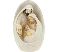 Holy Family Figurine, 4'' Resin Statue Blessed Mother Mary and St Joseph Holding Infant Baby Jesus Christ Figurine,Nativity Scene Statue for Religious Tabletop Home Decor Holy Catholic Gifts