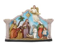 Holy Family Nativity Scene With Holder Christmas Advents Holders Indoor Xmases Statue Ornament Advents Calendar