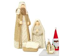 Holy Family Nativity Statue Figurines, Christmas Nativity Sets & Figures, Mary Holding Jesus and Joseph, Renaissance Collection for Home Decoration