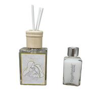 Holy Family Rectangular Glass Perfumer with Gold Details in Gift Box, Wedding Favours, Baptism, Communion, Confirmation, Graduation, Anniversaries and Useful Gifts (Holy Family 5)