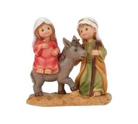 Holy Family Statue - Catholic Christmas Figurines, Cartoon Joseph Virgin Mary, Resin Compound Material, Stable Base Support, Religious Ornament Sculptures, Home Decoration for Tabletop