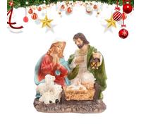 Holy Family Statue, Nativity Scene Jesus Statue Desk Figurines, Resin Christmas Decorations Home Decor For Bookshelf Dorm Fireplace Indoor Bedroom Living Room Table And Hot