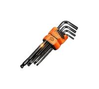 Holy Feather 9pc Chrome Vanadium Steel Ball End Hex Key Set - Long Arm 1.5-10mm