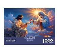 Holy Figure Conversation 1000 Piece Jigsaw Puzzle Paper for Adults Spiritual Cloud Scene Relaxing Focus Decor 70x50cm/1000pcs