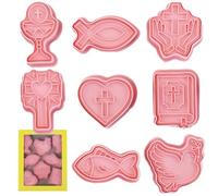 Holy Fishfish Holy Chalice Mold Set - 3D Cartoon Style Baptism Cutter, Easter Religious Shapes for Homemade Desserts | Holy Fishfish Chalice Mold
