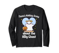 Holy Ghost Christian Halloween Costume Jesus Nothing Scary Long Sleeve T-Shirt